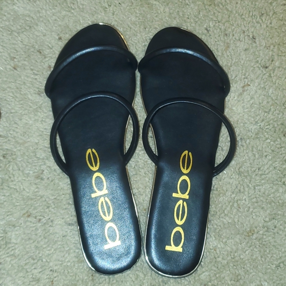 Black Bebe Sandals (9.5-10)